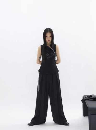 Kei Slouchy Pleated Pants-korean-fashion-Pants-Kei's Closet-OH Garments
