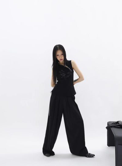 Kei Slouchy Pleated Pants-korean-fashion-Pants-Kei's Closet-OH Garments