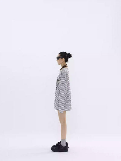 Kei Snowflake Striped Long Sleeve T-Shirt-korean-fashion-T-Shirt-Kei's Closet-OH Garments