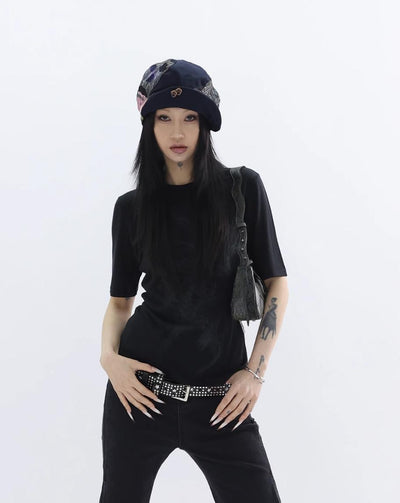 Kei Soft Abstract Print T-Shirt-korean-fashion-T-Shirt-Kei's Closet-OH Garments