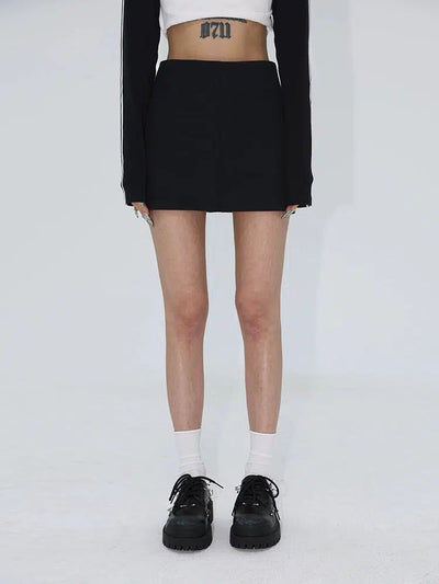 Kei Solid Color High Waisted Skirt-korean-fashion-Skirt-Kei's Closet-OH Garments