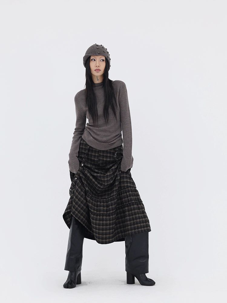 Kei Solid Stitched Slim Fit Mockneck-korean-fashion-Turtleneck-Kei's Closet-OH Garments