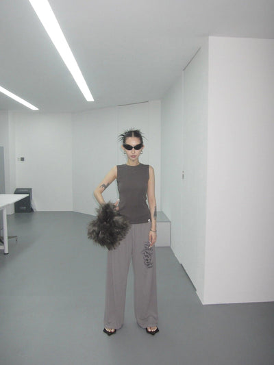 Kei Structured Printed Drape Sweatpants-korean-fashion-Pants-Kei's Closet-OH Garments