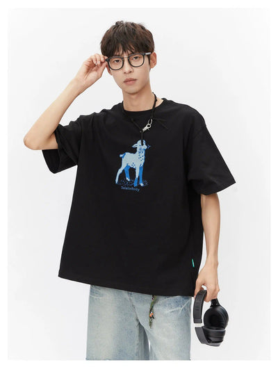 Lai Alpaca Graphic T-Shirt-korean-fashion-T-Shirt-Lai's Closet-OH Garments