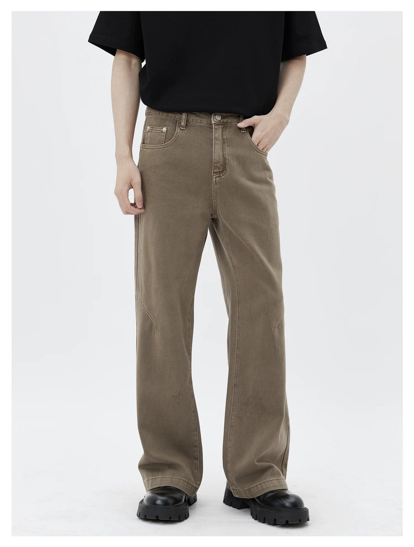 Lai Casual Straight Leg Jeans-korean-fashion-Jeans-Lai's Closet-OH Garments