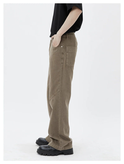 Lai Casual Straight Leg Jeans-korean-fashion-Jeans-Lai's Closet-OH Garments