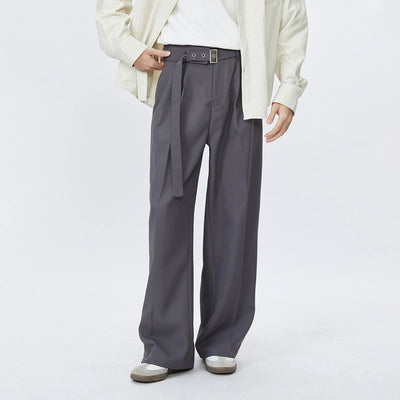 Lai Cloth Belt Drapey Pants-korean-fashion-Pants-Lai's Closet-OH Garments