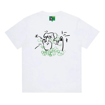 Lai Doodles Print Graphic T-Shirt-korean-fashion-T-Shirt-Lai's Closet-OH Garments