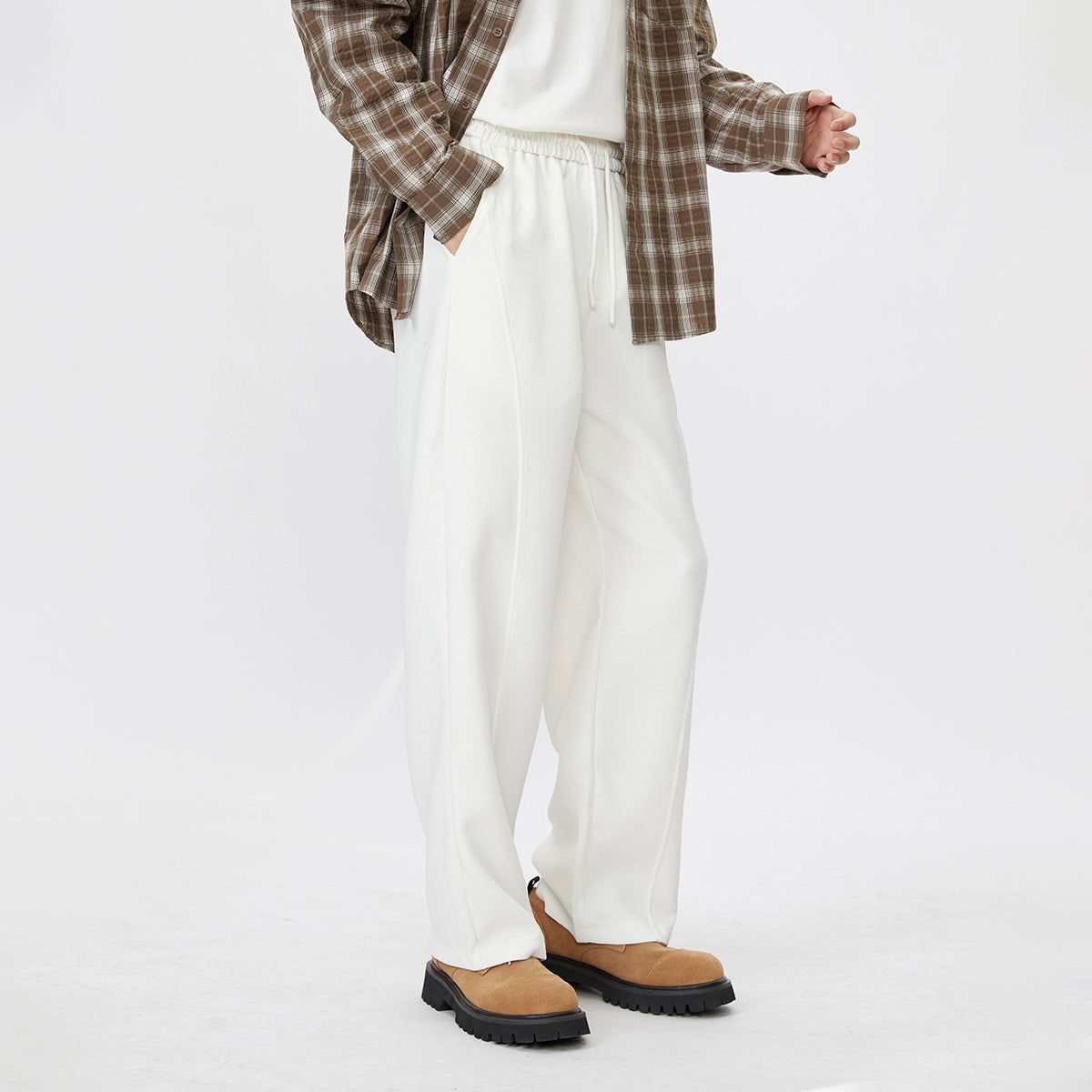 Lai Drawstring Solid Color Pants-korean-fashion-Pants-Lai's Closet-OH Garments