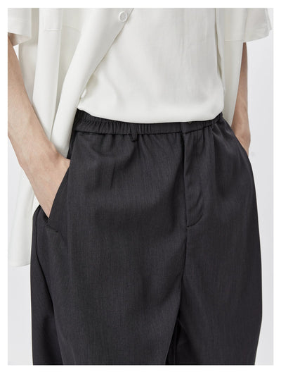 Lai Elasticated Mid-Length Shorts-korean-fashion-Shorts-Lai's Closet-OH Garments