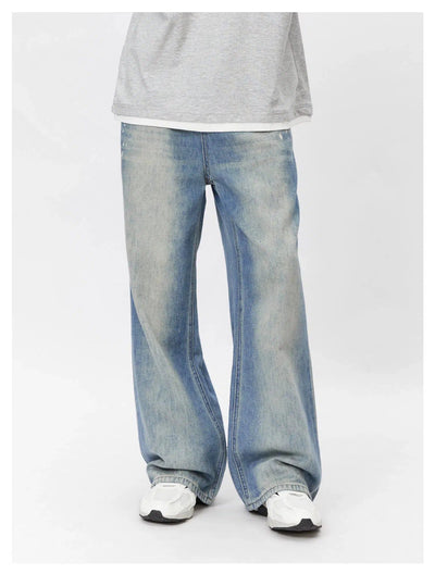 Lai Faded Bleach Detail Jeans-korean-fashion-Jeans-Lai's Closet-OH Garments