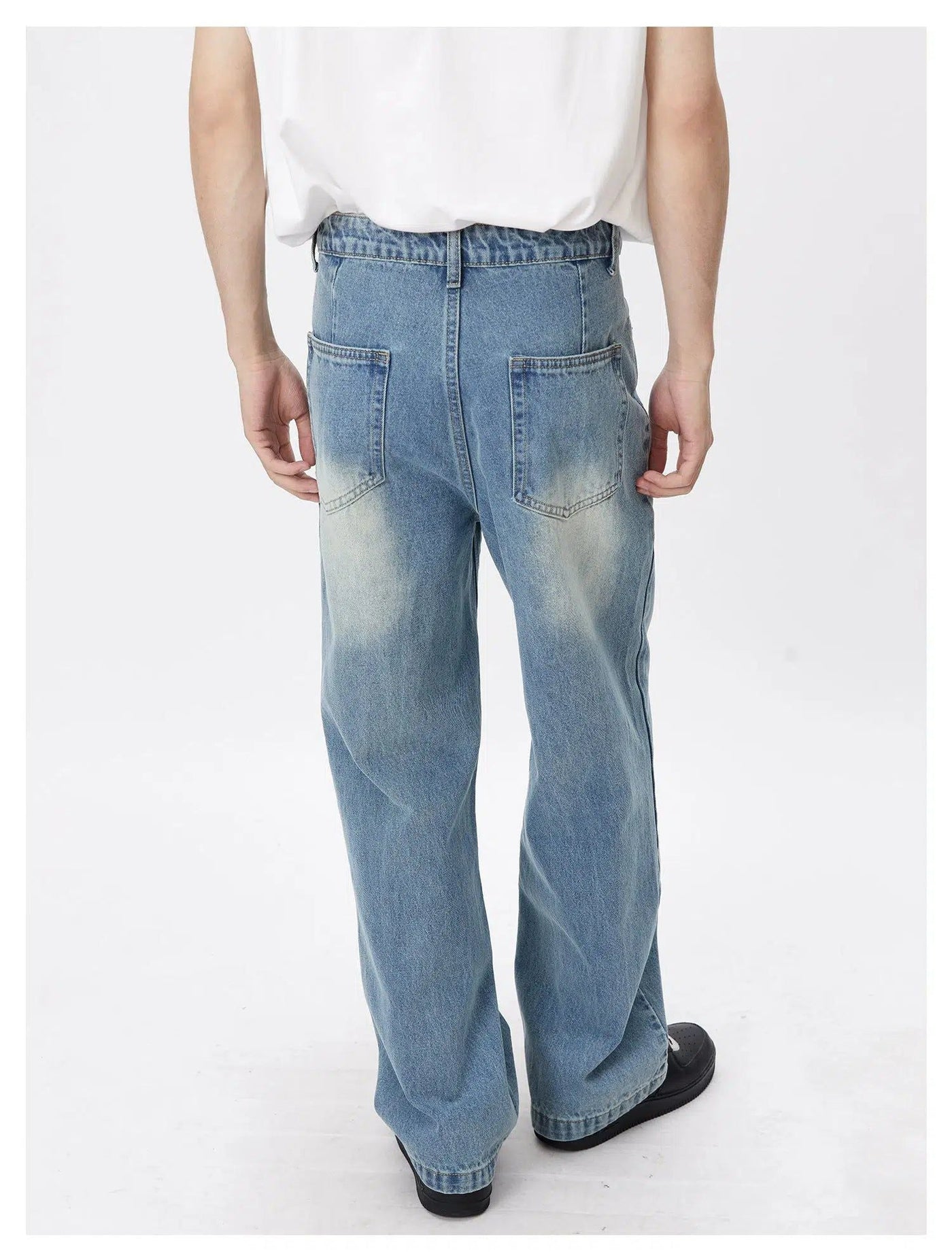 Lai Faded Effect Wide Fit Jeans-korean-fashion-Jeans-Lai's Closet-OH Garments