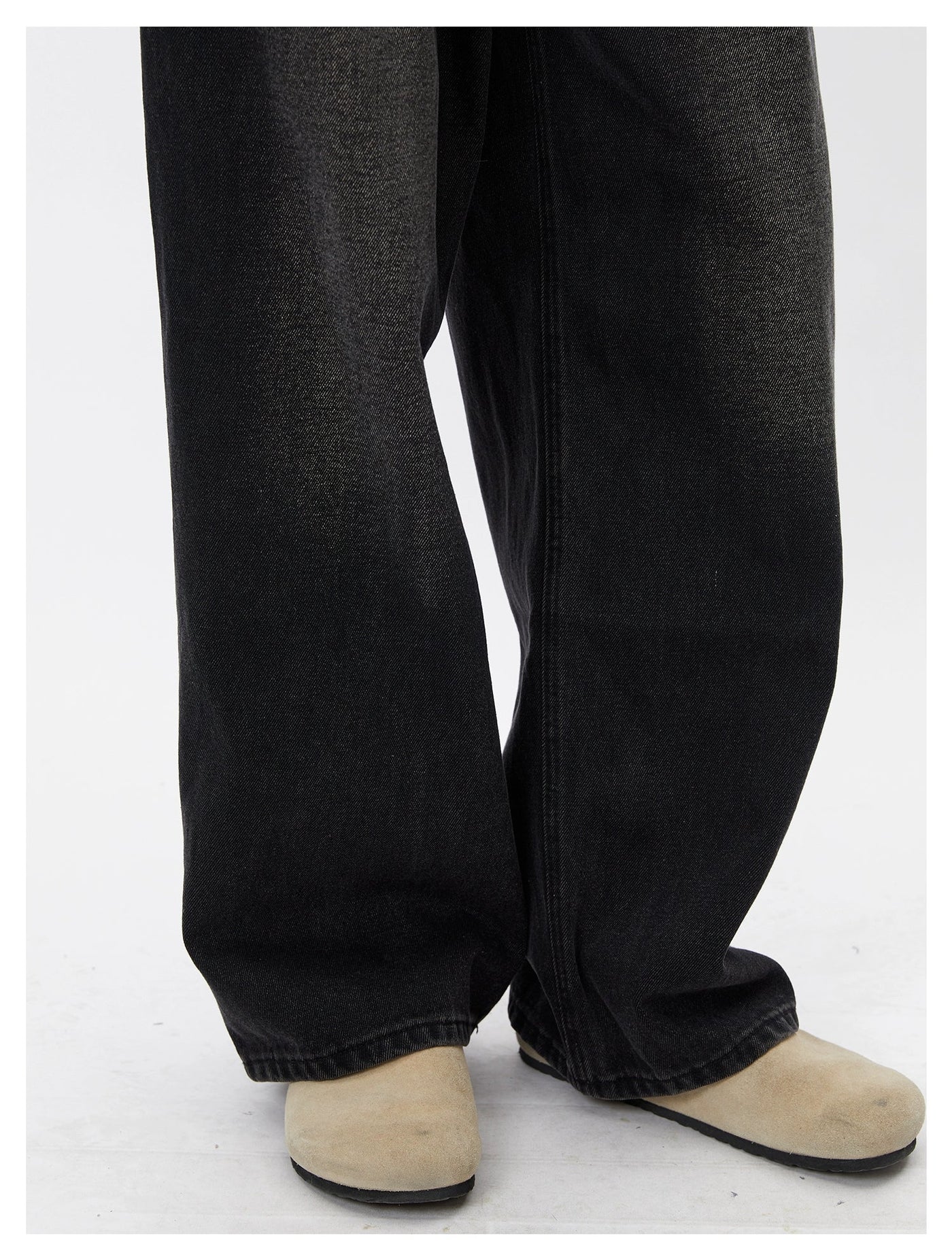 Lai Faded Fold Pleats High Waist Jeans-korean-fashion-Jeans-Lai's Closet-OH Garments