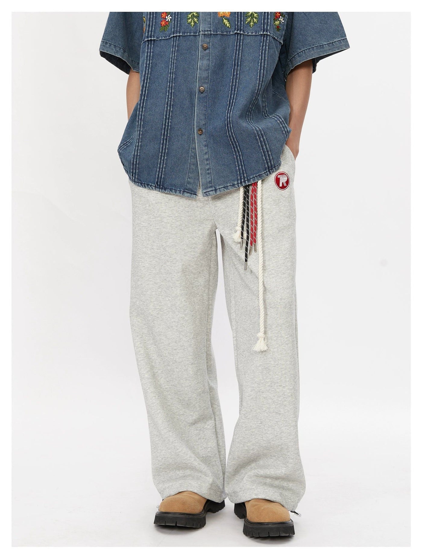 Lai Multi-Drawstring Loose Sweatpants-korean-fashion-Pants-Lai's Closet-OH Garments