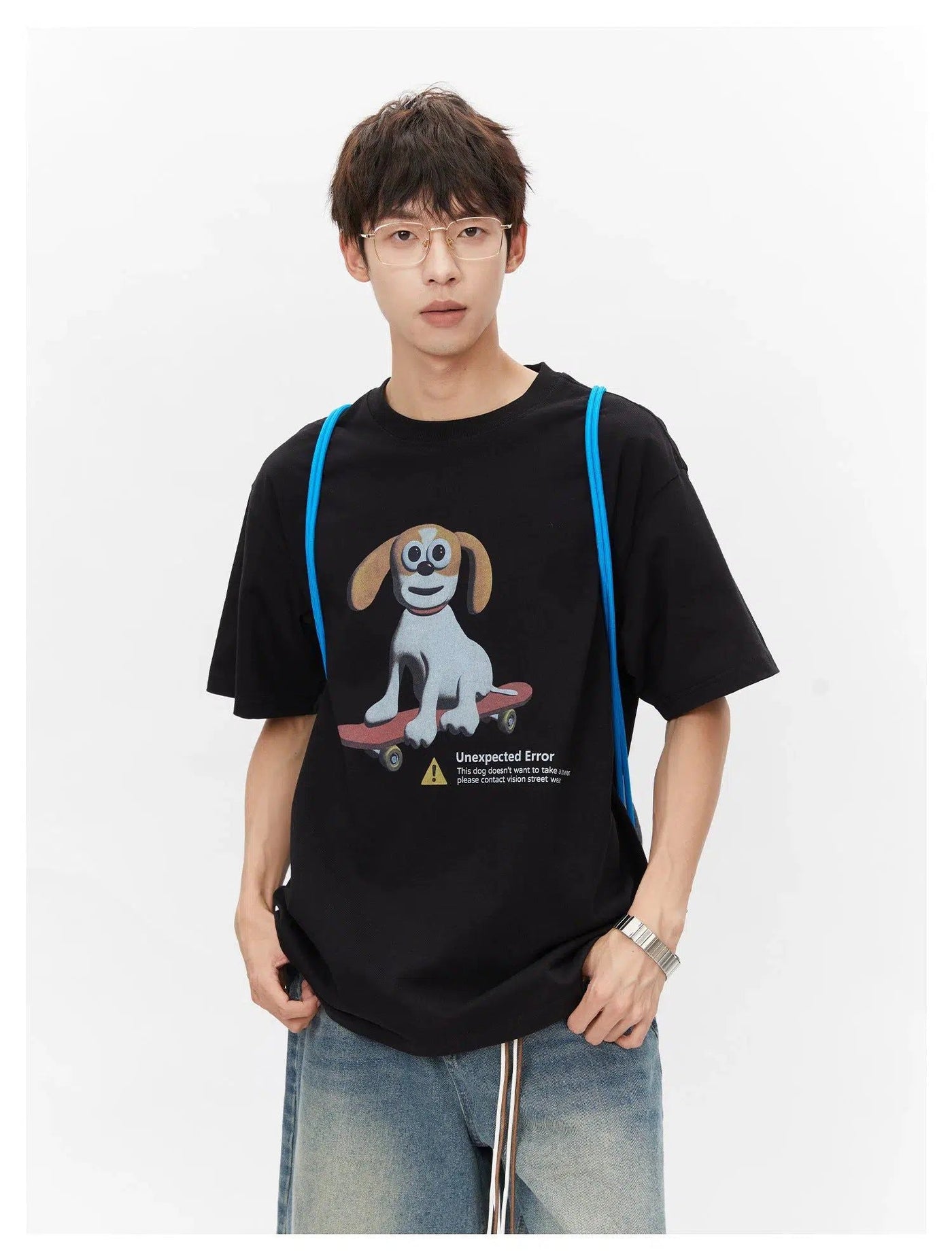 Lai Puppy Cartoon T-Shirt-korean-fashion-T-Shirt-Lai's Closet-OH Garments