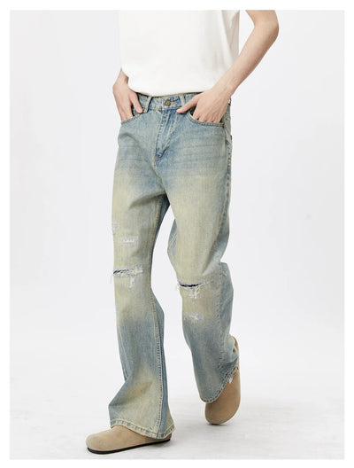 Lai Slight Ripped Knee Jeans-korean-fashion-Jeans-Lai's Closet-OH Garments