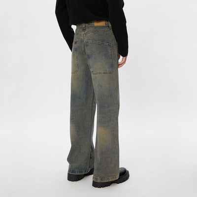 Lai Vintage Fade Straight Jeans-korean-fashion-Jeans-Lai's Closet-OH Garments