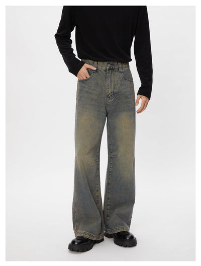 Lai Vintage Fade Straight Jeans-korean-fashion-Jeans-Lai's Closet-OH Garments