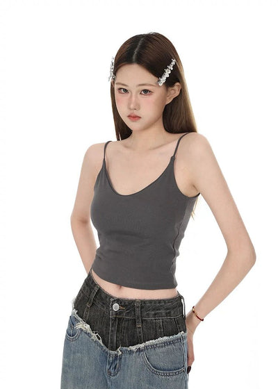 Lazy Basic Solid Color Camisole-korean-fashion-Camisole-Lazy's Closet-OH Garments