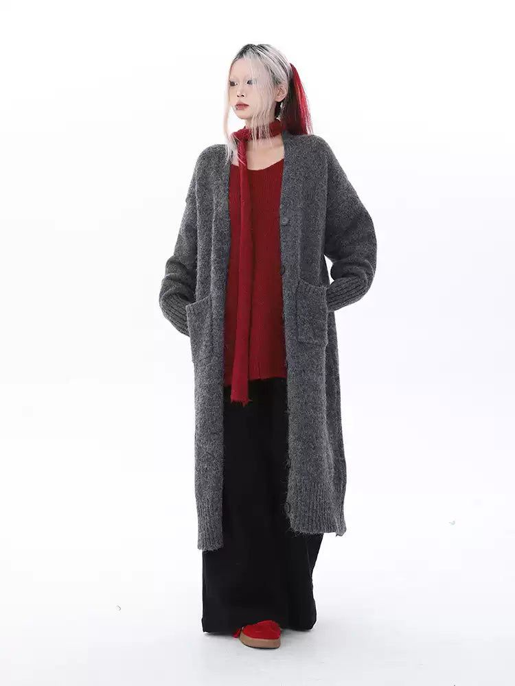 Lazy Button-Down Long Cardigan-korean-fashion-Cardigan-Lazy's Closet-OH Garments