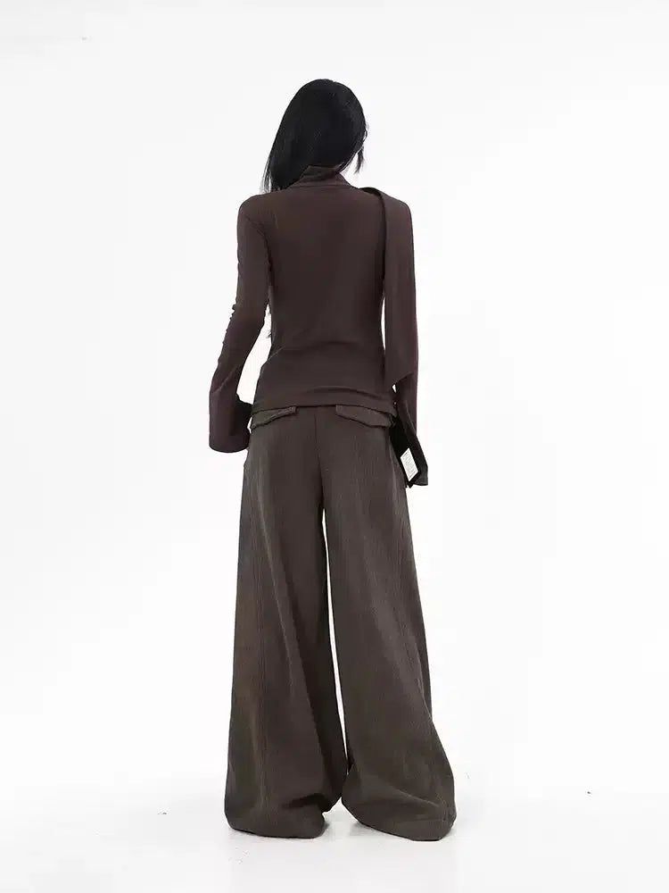 Lazy Corduroy Wide Leg Pants-korean-fashion-Pants-Lazy's Closet-OH Garments