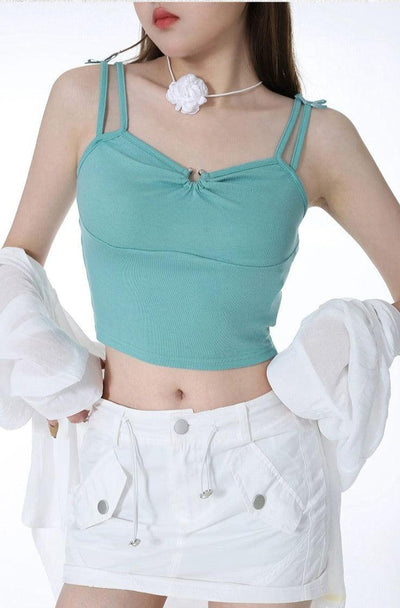 Lazy Cropped Slim Fit Blouse-korean-fashion-Blouse-Lazy's Closet-OH Garments