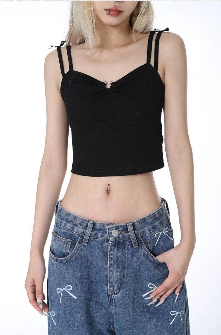 Lazy Cropped Slim Fit Blouse-korean-fashion-Blouse-Lazy's Closet-OH Garments