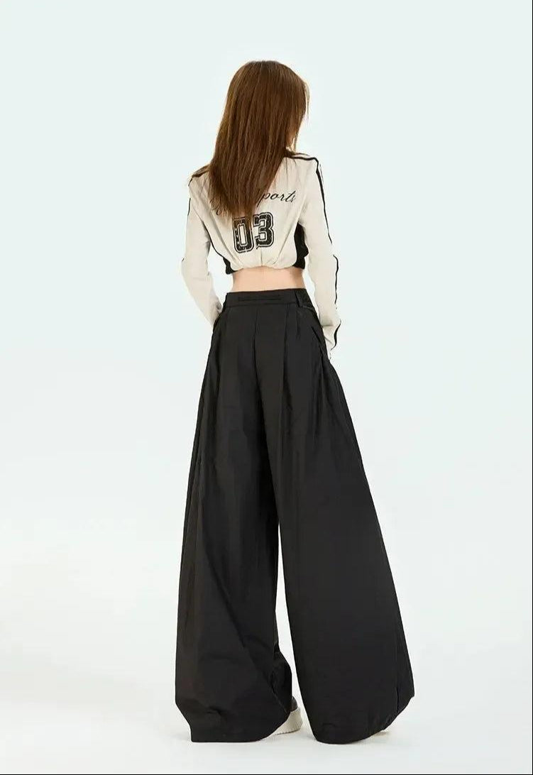 Lazy Drawstring Quick Dry Pleats Pants-korean-fashion-Pants-Lazy's Closet-OH Garments