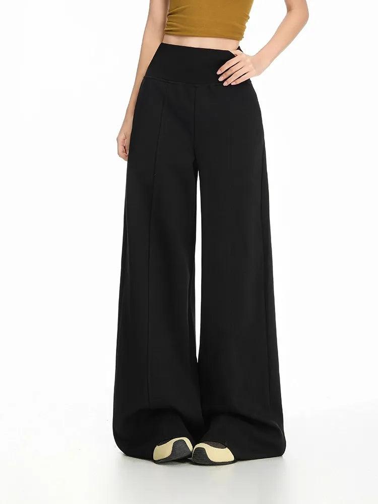 Lazy Folded Waist Wide Leg Pants-korean-fashion-Pants-Lazy's Closet-OH Garments
