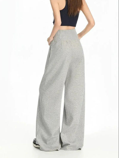 Lazy Folded Waist Wide Leg Pants-korean-fashion-Pants-Lazy's Closet-OH Garments