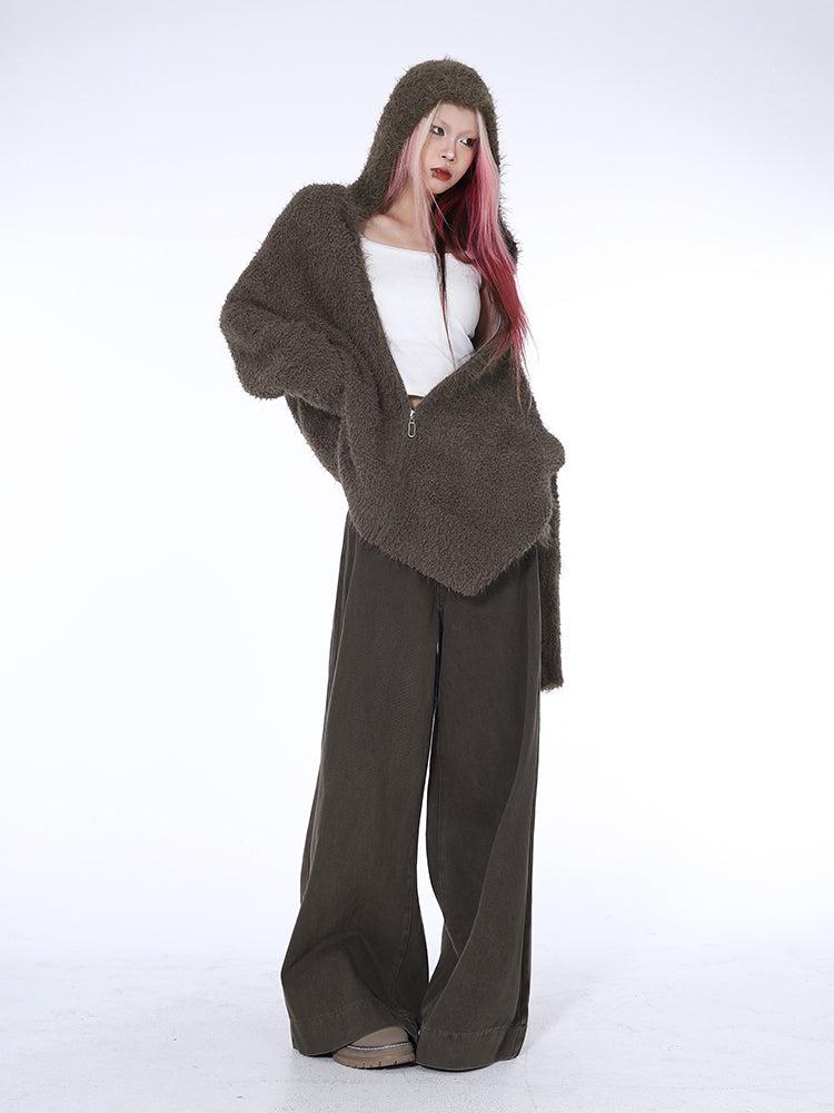 Lazy Front Pocket Wide Leg Pants-korean-fashion-Pants-Lazy's Closet-OH Garments