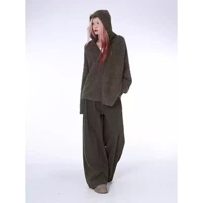 Lazy Front Pocket Wide Leg Pants-korean-fashion-Pants-Lazy's Closet-OH Garments