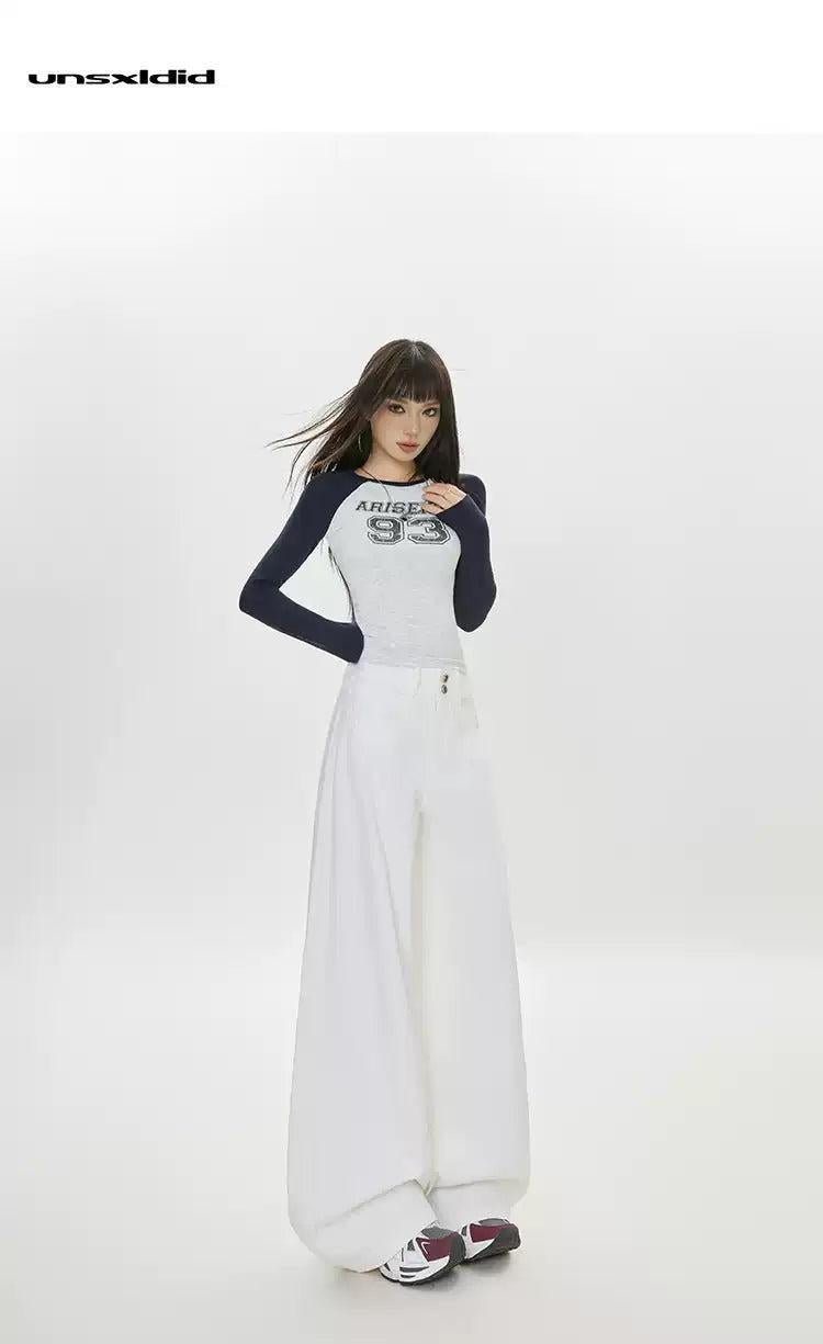 Lazy Front Pockets Wide Leg Jeans-korean-fashion-Jeans-Lazy's Closet-OH Garments