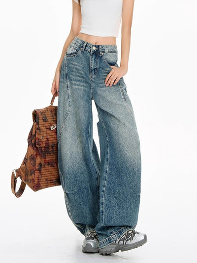 Lazy High-Rise Ripped Jeans-korean-fashion-Jeans-Lazy's Closet-OH Garments