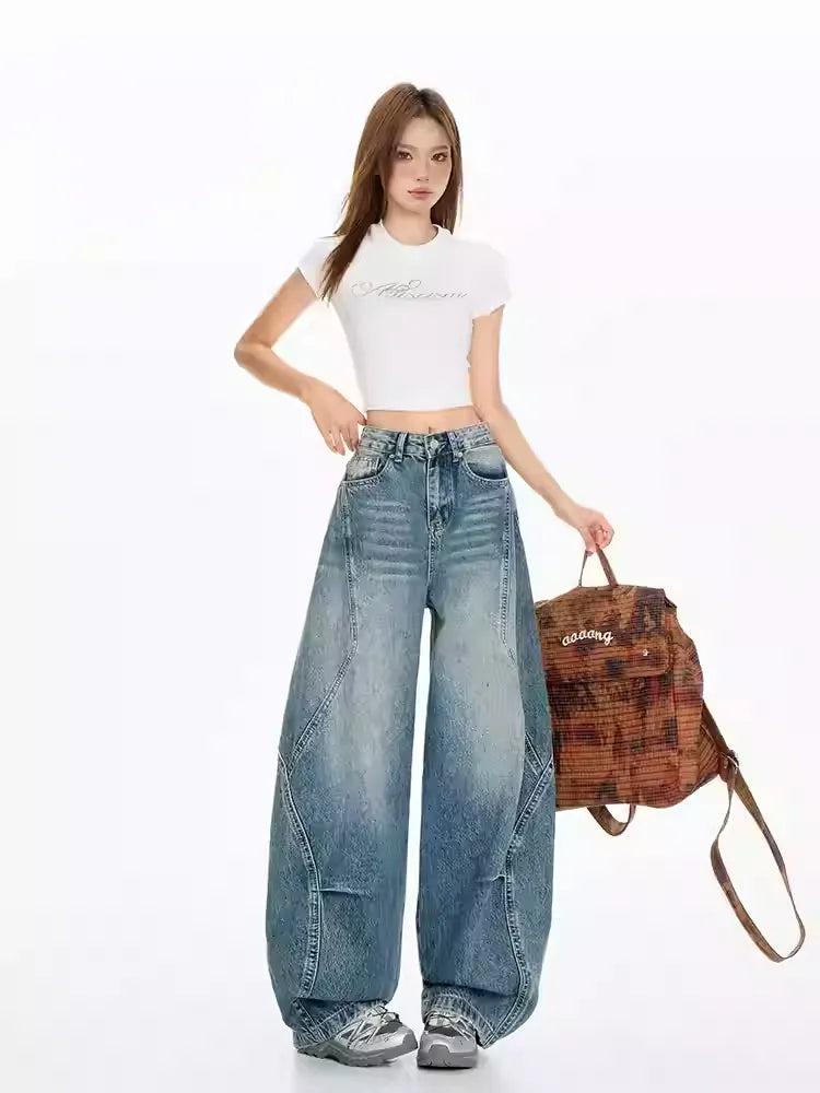 Lazy High-Rise Ripped Jeans-korean-fashion-Jeans-Lazy's Closet-OH Garments