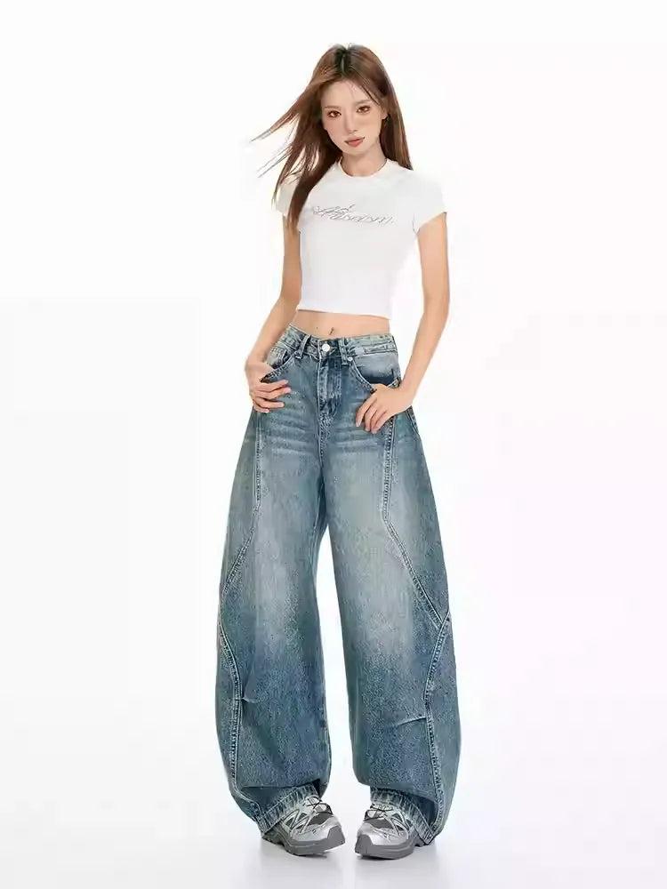 Lazy High-Rise Ripped Jeans-korean-fashion-Jeans-Lazy's Closet-OH Garments