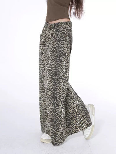 Lazy Leopard Print Long Skirt-korean-fashion-Skirt-Lazy's Closet-OH Garments