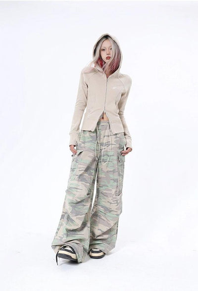 Lazy Light Camouflage Cargo Pants-korean-fashion-Pants-Lazy's Closet-OH Garments