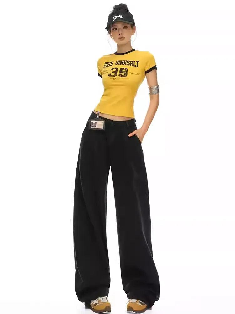 Lazy Light Wash Pleated Wide Jeans-korean-fashion-Jeans-Lazy's Closet-OH Garments
