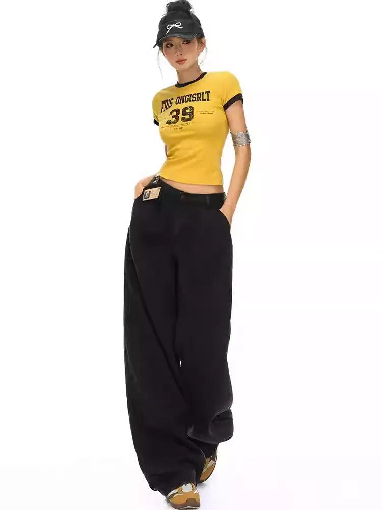 Lazy Light Wash Pleated Wide Jeans-korean-fashion-Jeans-Lazy's Closet-OH Garments