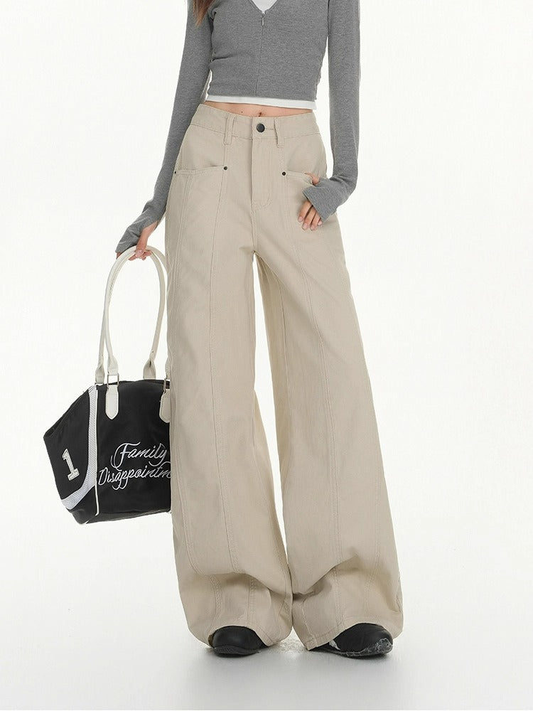 Lazy Plain Color Pocketed Pants-korean-fashion-Pants-Lazy's Closet-OH Garments