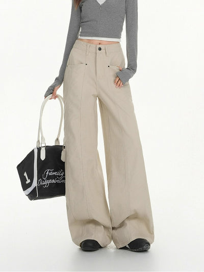 Lazy Plain Color Pocketed Pants-korean-fashion-Pants-Lazy's Closet-OH Garments