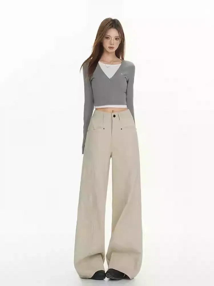 Lazy Plain Color Pocketed Pants-korean-fashion-Pants-Lazy's Closet-OH Garments