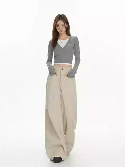 Lazy Plain Color Pocketed Pants-korean-fashion-Pants-Lazy's Closet-OH Garments