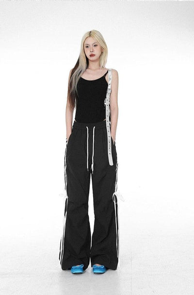Lazy Ribbons and Lines Track Pants-korean-fashion-Pants-Lazy's Closet-OH Garments