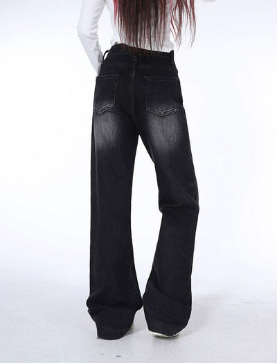 Lazy Scratch & Bleach Jeans-korean-fashion-Jeans-Lazy's Closet-OH Garments