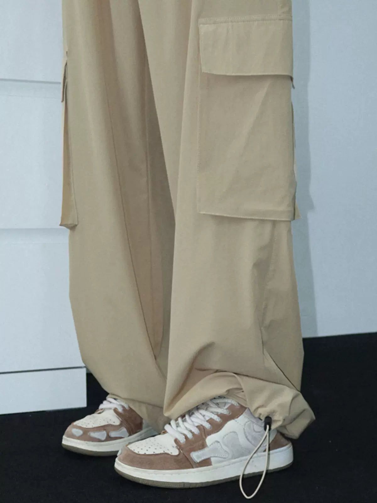 Lazy Side Pocket Parachute Cargo Pants-korean-fashion-Pants-Lazy's Closet-OH Garments