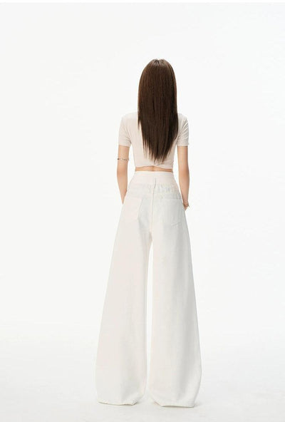 Lazy Sleek High Waist Wide Jeans-korean-fashion-Jeans-Lazy's Closet-OH Garments