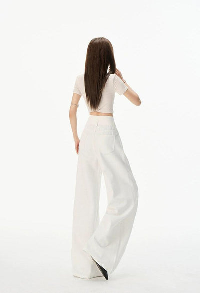 Lazy Sleek High Waist Wide Jeans-korean-fashion-Jeans-Lazy's Closet-OH Garments