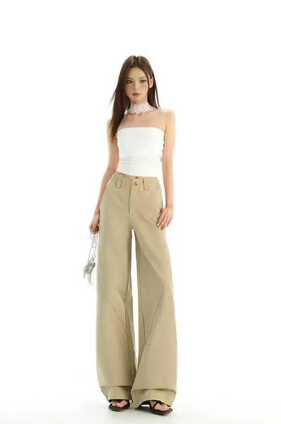 Lazy Slim Drape High Waisted Jeans-korean-fashion-Jeans-Lazy's Closet-OH Garments
